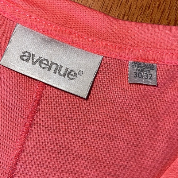 Avenue Coral Open Front Batwing Lightweight Cardigan - Picture 14 of 16
